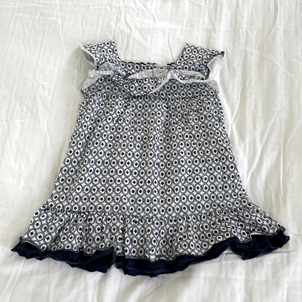 Navy blue and white dress 18 months